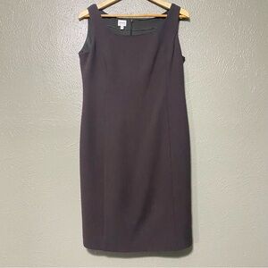 Armani Collezioni Charcoal Dark Brown Midi Dress